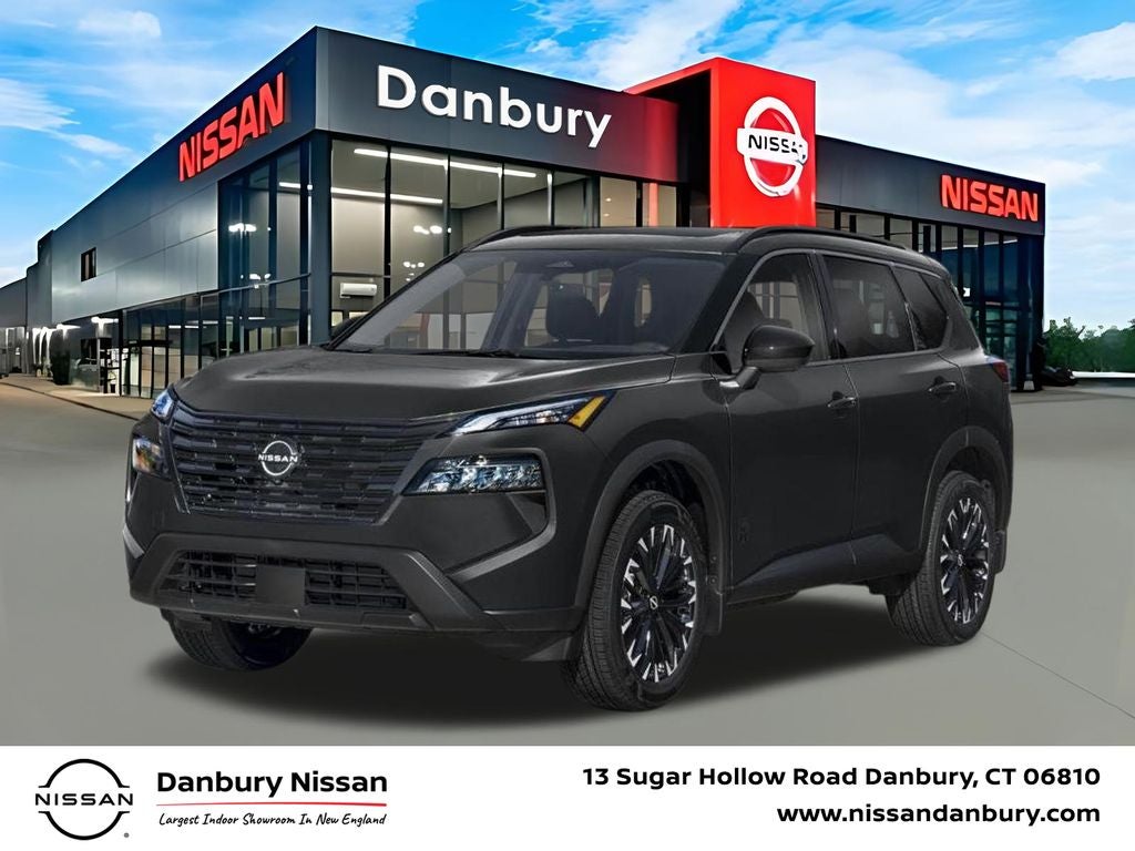 2026 Nissan Rogue Dark Armor in Super Black — front three-quarter view