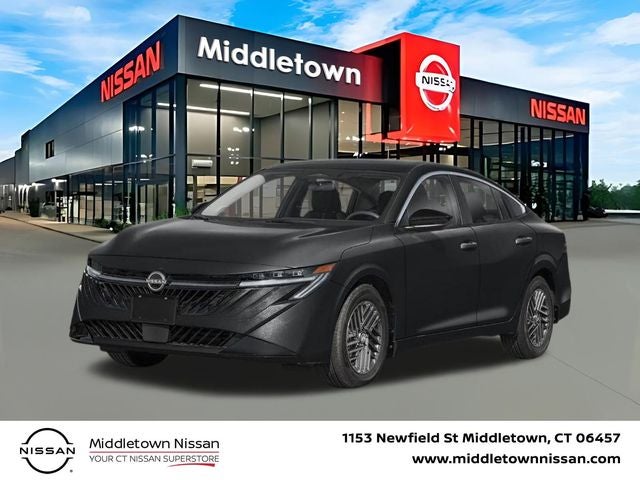 2026 Nissan Sentra SV in Super Black — front three-quarter view