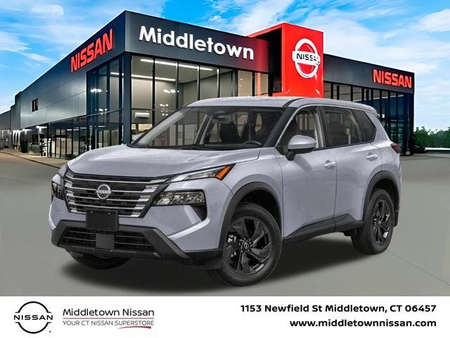 2026 Nissan Rogue SV in Boulder Gray Pearl — front three-quarter view