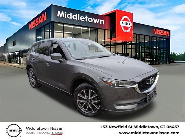 2017 Mazda Mazda CX-5 Grand Select in Machine Gray Metallic — front three-quarter view
